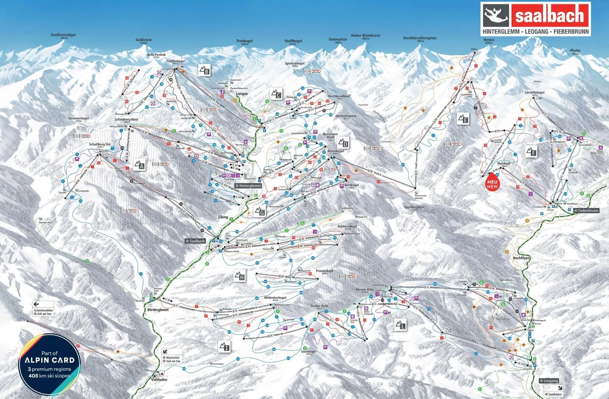 Skigebied: Saalbach-Hinterglemm